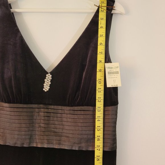 Coldwater Creek Full length sleeveless velvet gown - Picture 9 of 12